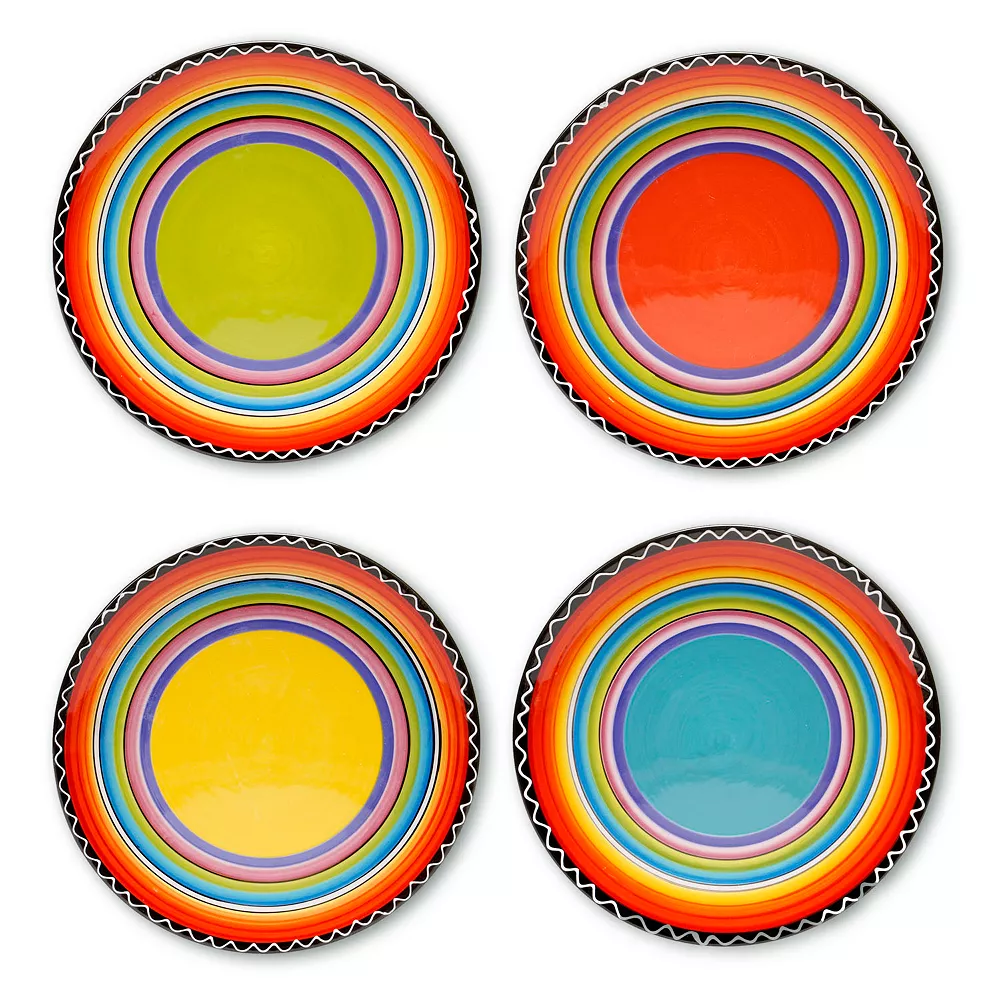 Certified International Tequila Sunrise 4-pc. Salad Plate Set 1 Certified International Tequila Sunrise 4-pc. Salad Plate Set