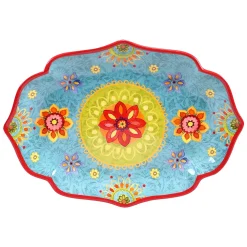 Certified International Tunisian Sunset 16" X 12" Oval Serving Platter