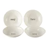 Certified International Just Words 4-piece Soup/Pasta Bowl Set