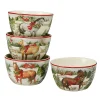 Certified International Christmas On The Farm 4-pc. Ice Cream Bowl Set