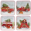 Certified International Home For Christmas 4-piece Dessert Plate Set