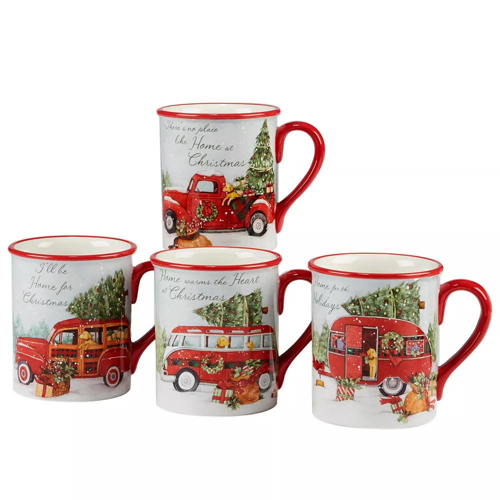 Certified International Home For Christmas 4-piece Mug Set 1 Certified International Home For Christmas 4-piece Mug Set