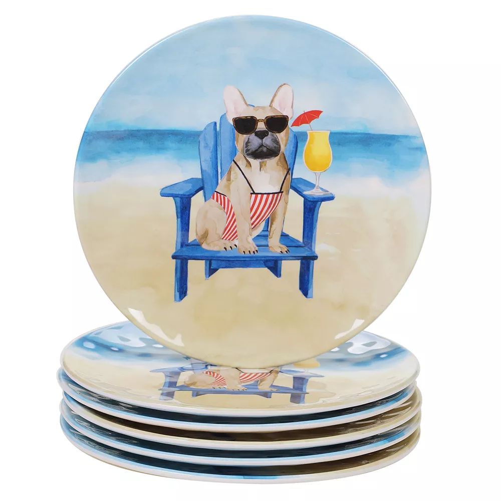 Certified International Hot Dogs 6-pc. Salad Plate Set 1 Certified International Hot Dogs 6-pc. Salad Plate Set