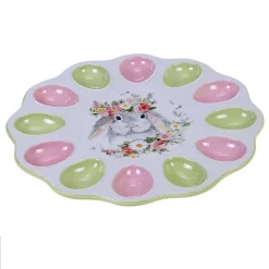 Certified International Sweet Bunny Egg Plate