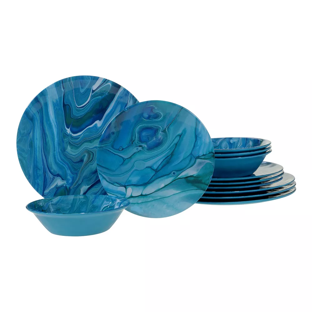 Certified International Fluidity 12-pc. Melamine Dinnerware Set 1 Certified International Fluidity 12-pc. Melamine Dinnerware Set
