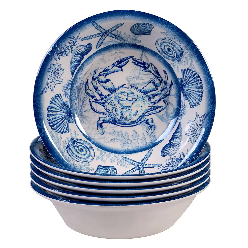 Certified International Oceanic 6-pc. Melamine All-Purpose Bowl Set 1 Certified International Oceanic 6-pc. Melamine All-Purpose Bowl Set