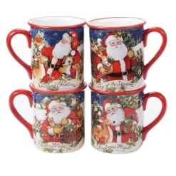 Certified International Magic Of Christmas Santa 4-pc. Mug Set