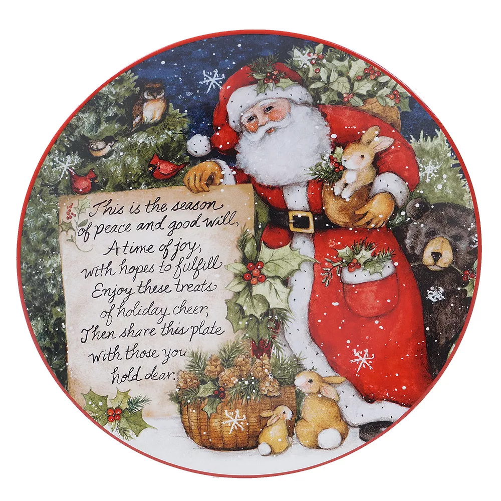 Certified International Magic Of Christmas Santa Sharing Plate 1 Certified International Magic Of Christmas Santa Sharing Plate
