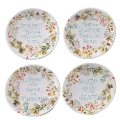 Certified International Christmas Story 4-pc. Canape Plate Set
