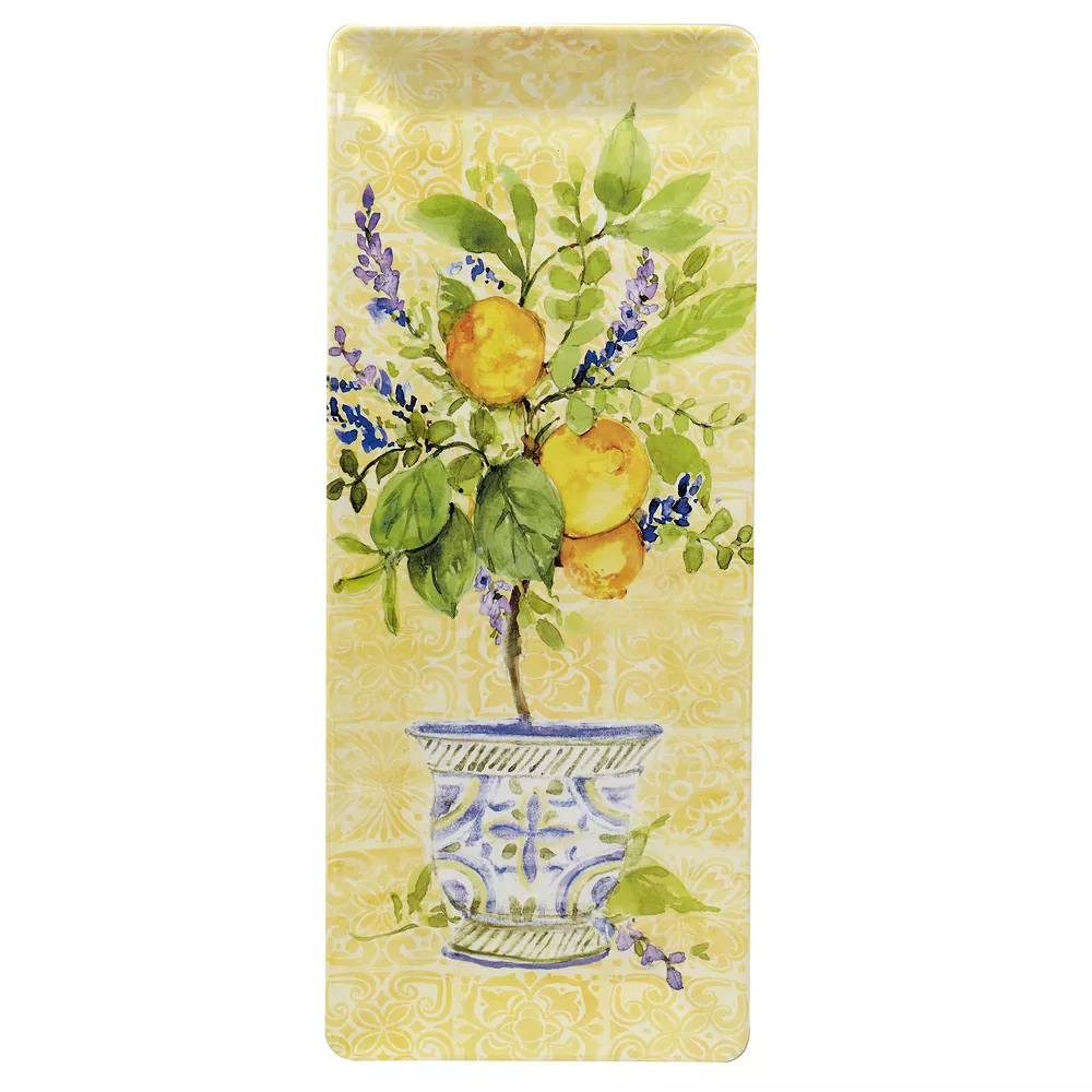 Certified International Lemon Zest 3-pc. Melamine Hostess Set 2 Certified International Lemon Zest 3-pc. Melamine Hostess Set - Image 2