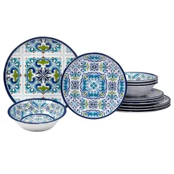 Certified international Sales 18 Certified International Mosaic 12-pc. Melamine Dinnerware Set