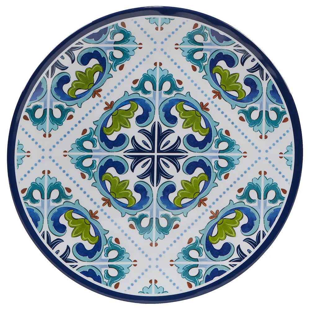 Certified International Mosaic 6-pc. Melamine Dinner Plate Set 2 Certified International Mosaic 6-pc. Melamine Dinner Plate Set - Image 2