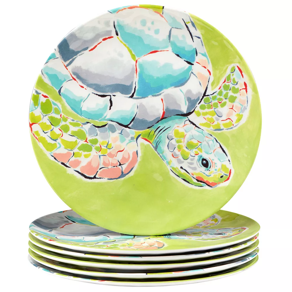 Certified International Deep Sea 6-pc. Melamine Dinner Plate Set 1 Certified International Deep Sea 6-pc. Melamine Dinner Plate Set