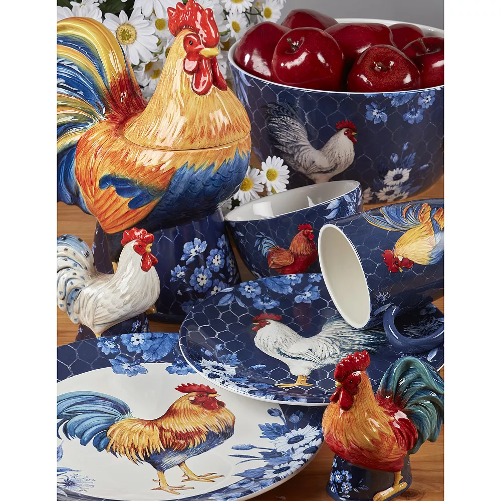 Certified International Indigo Rooster 16-pc. Dinnerware Set 2 Certified International Indigo Rooster 16-pc. Dinnerware Set - Image 2
