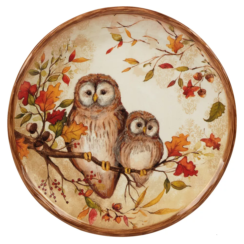 Certified International Pine Forest 4-pc. Dessert Plate Set 5 Certified International Pine Forest 4-pc. Dessert Plate Set - Image 5