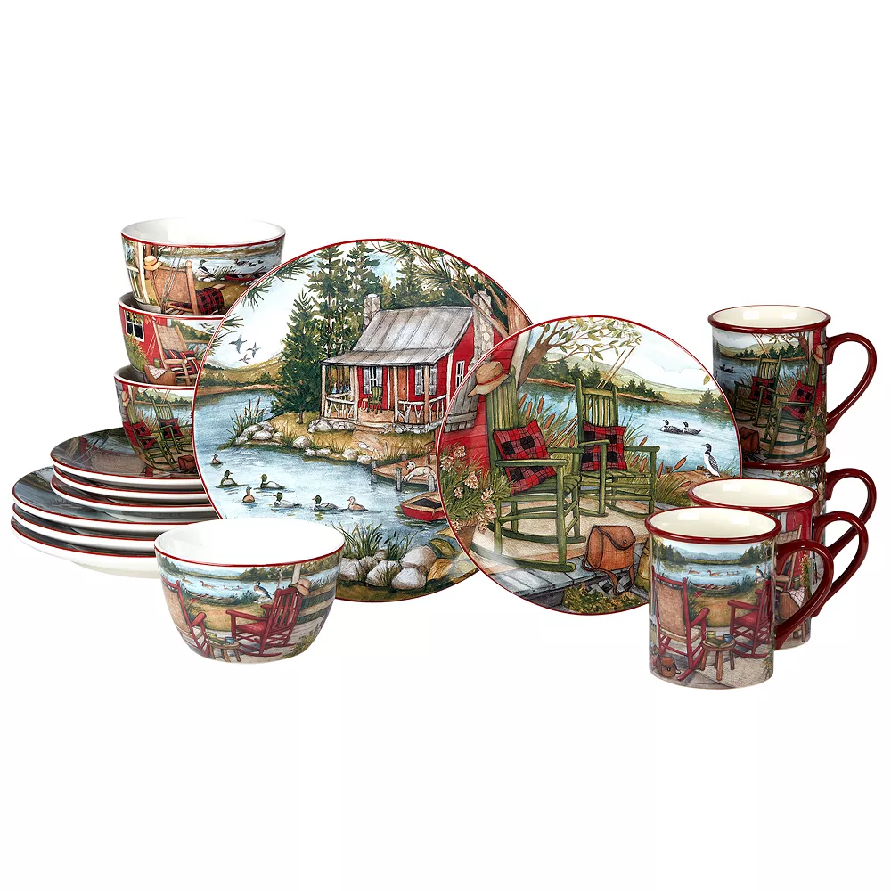 Certified International Lake Retreat 16-pc. Dinnerware Set 1 Certified International Lake Retreat 16-pc. Dinnerware Set