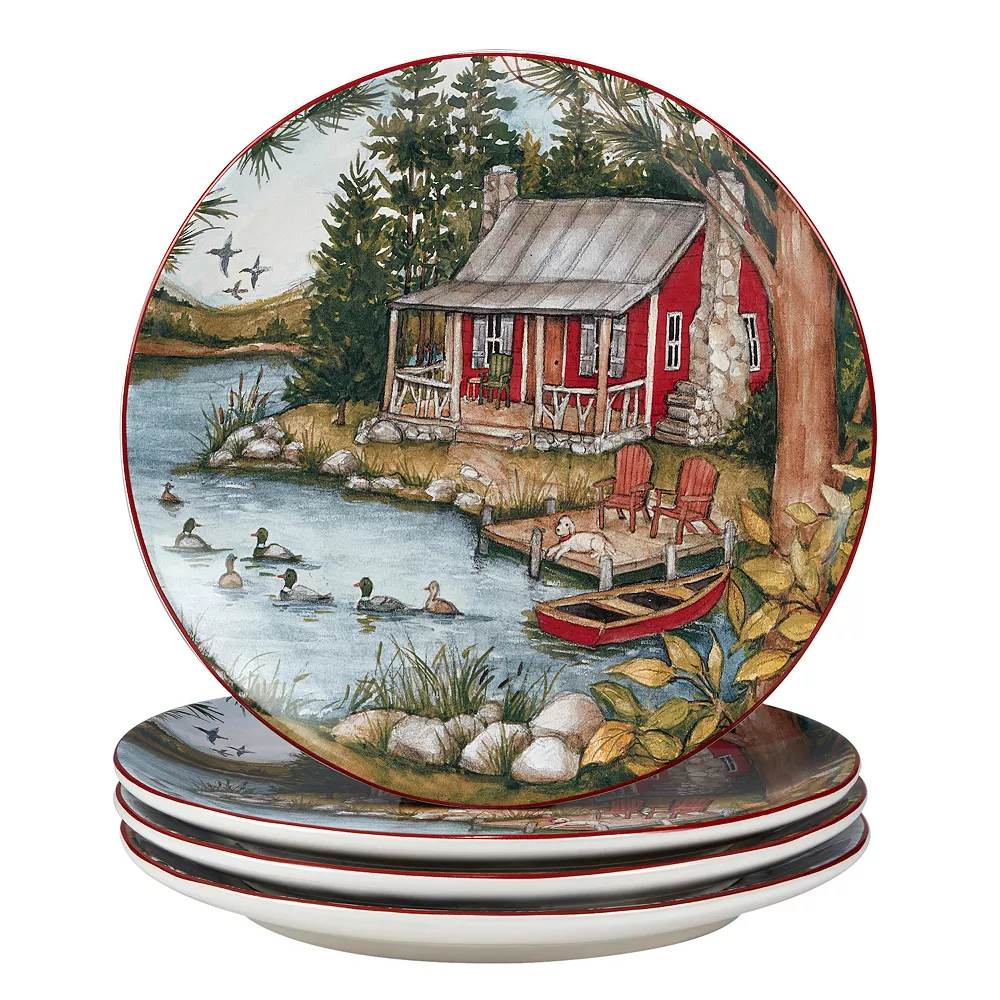 Certified International Lake Retreat 4-pc. Dinner Plate Set 1 Certified International Lake Retreat 4-pc. Dinner Plate Set