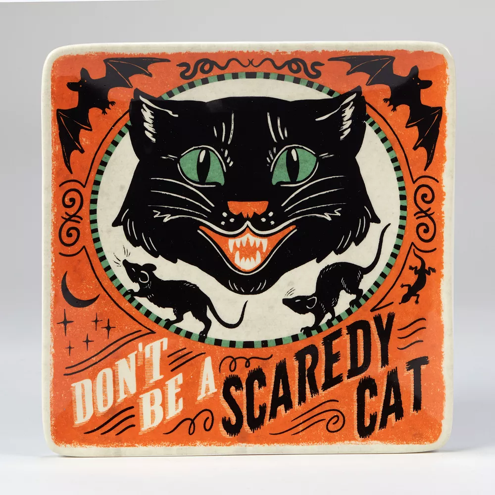 Certified International Scaredy Cat 4-pc. Dessert Plate Set 2 Certified International Scaredy Cat 4-pc. Dessert Plate Set - Image 2