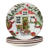 Certified International Snowman's Farmhouse 4-pc. Dinner Plate Set