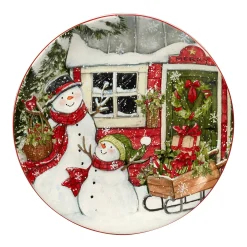 Certified International Snowman's Farmhouse 4-pc. Dessert Plate Set 6 Certified International Snowman's Farmhouse 4-pc. Dessert Plate Set -Certified international Sales 5178445 ALT2