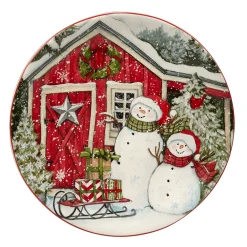 Certified International Snowman's Farmhouse 4-pc. Dessert Plate Set 7 Certified International Snowman's Farmhouse 4-pc. Dessert Plate Set -Certified international Sales 5178445 ALT3