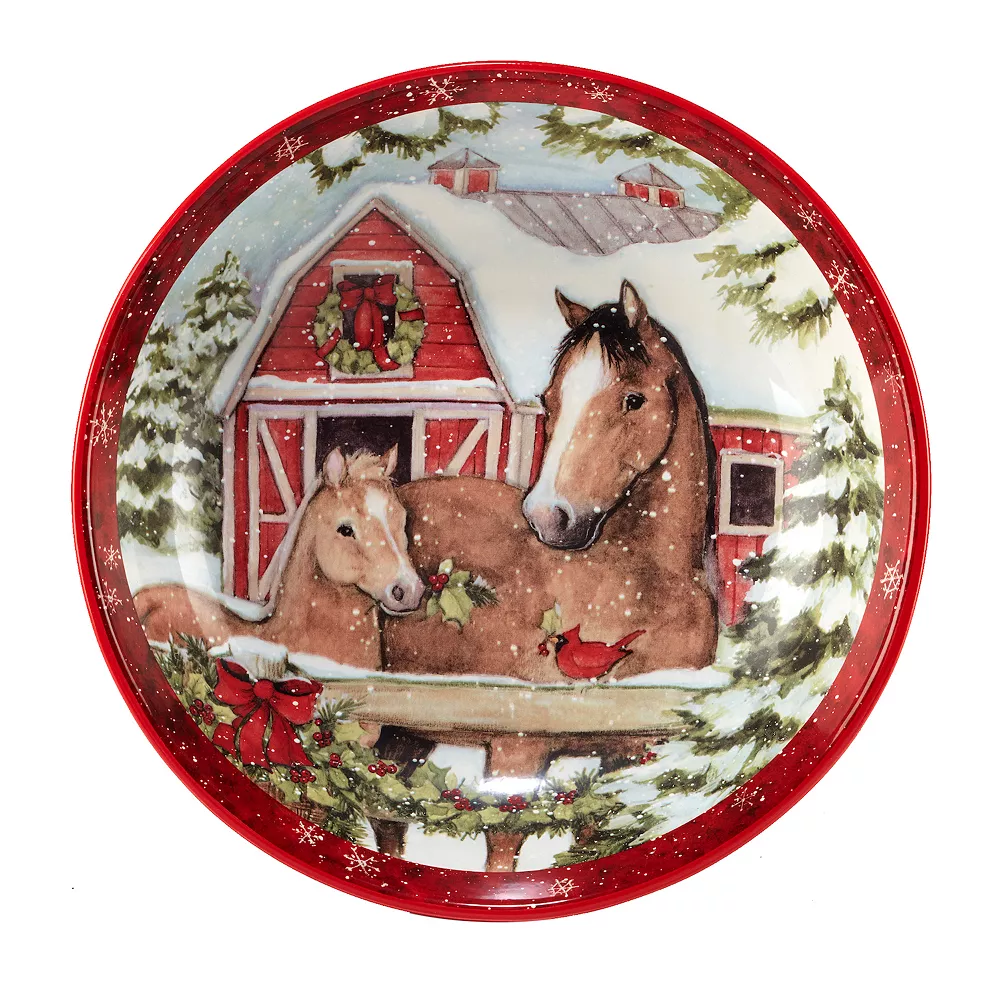 Certified International Homestead Christmas Serving Bowl 1 Certified International Homestead Christmas Serving Bowl