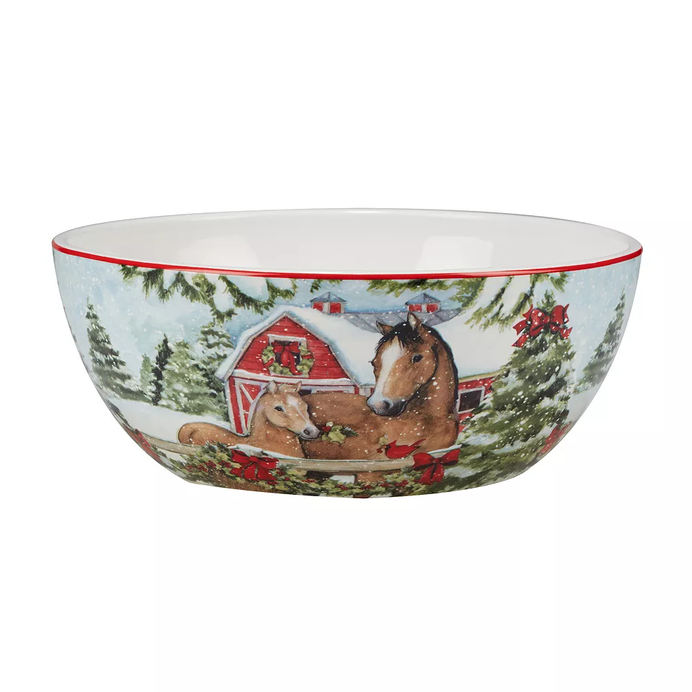 Certified International Homestead Christmas Deep Bowl 1 Certified International Homestead Christmas Deep Bowl