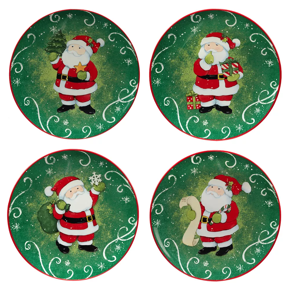 Certified International Holiday Magic Santa 4-pc. Dessert Plate Set 1 Certified International Holiday Magic Santa 4-pc. Dessert Plate Set