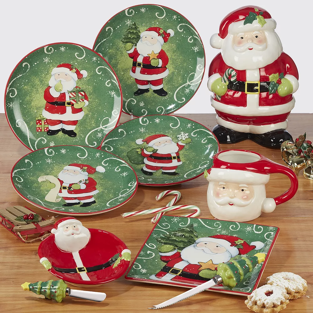 Certified International Holiday Magic Santa 4-pc. Dessert Plate Set 6 Certified International Holiday Magic Santa 4-pc. Dessert Plate Set - Image 6