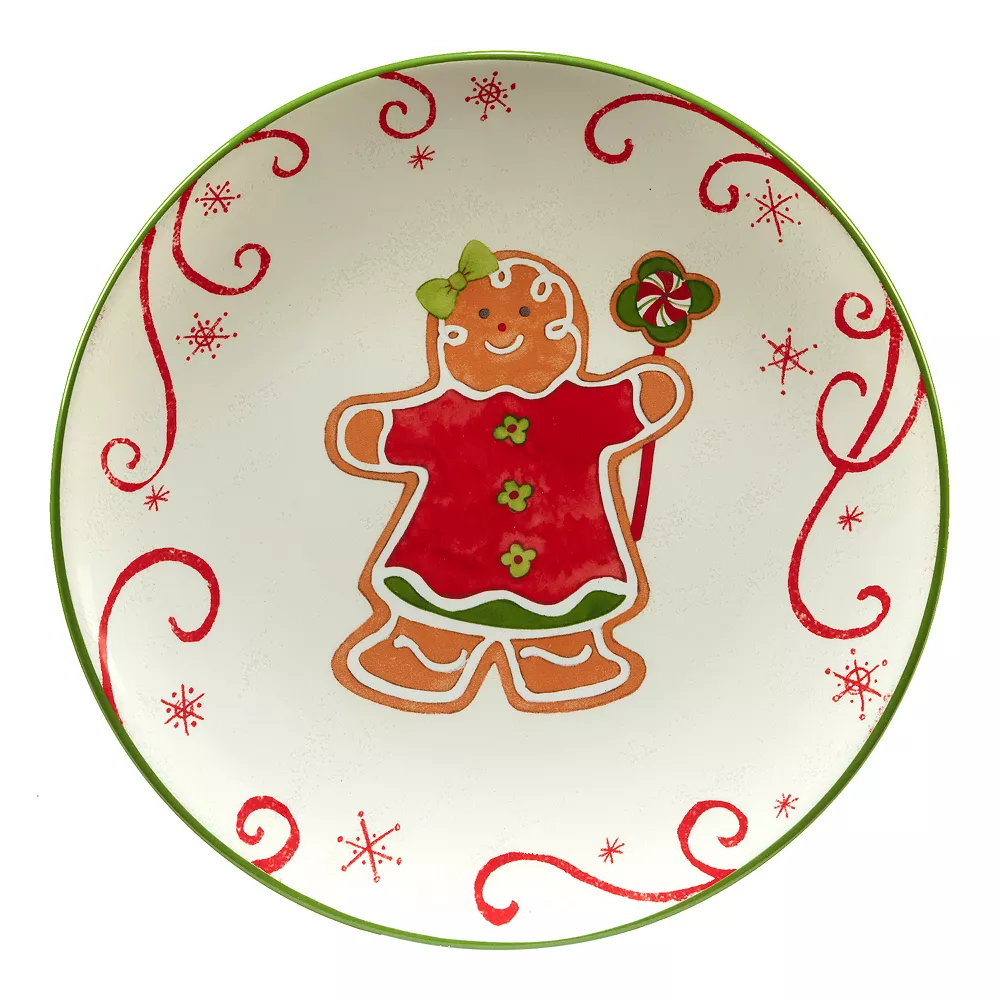 Certified International Holiday Magic Gingerbread 4-pc. Dessert Set 2 Certified International Holiday Magic Gingerbread 4-pc. Dessert Set - Image 2