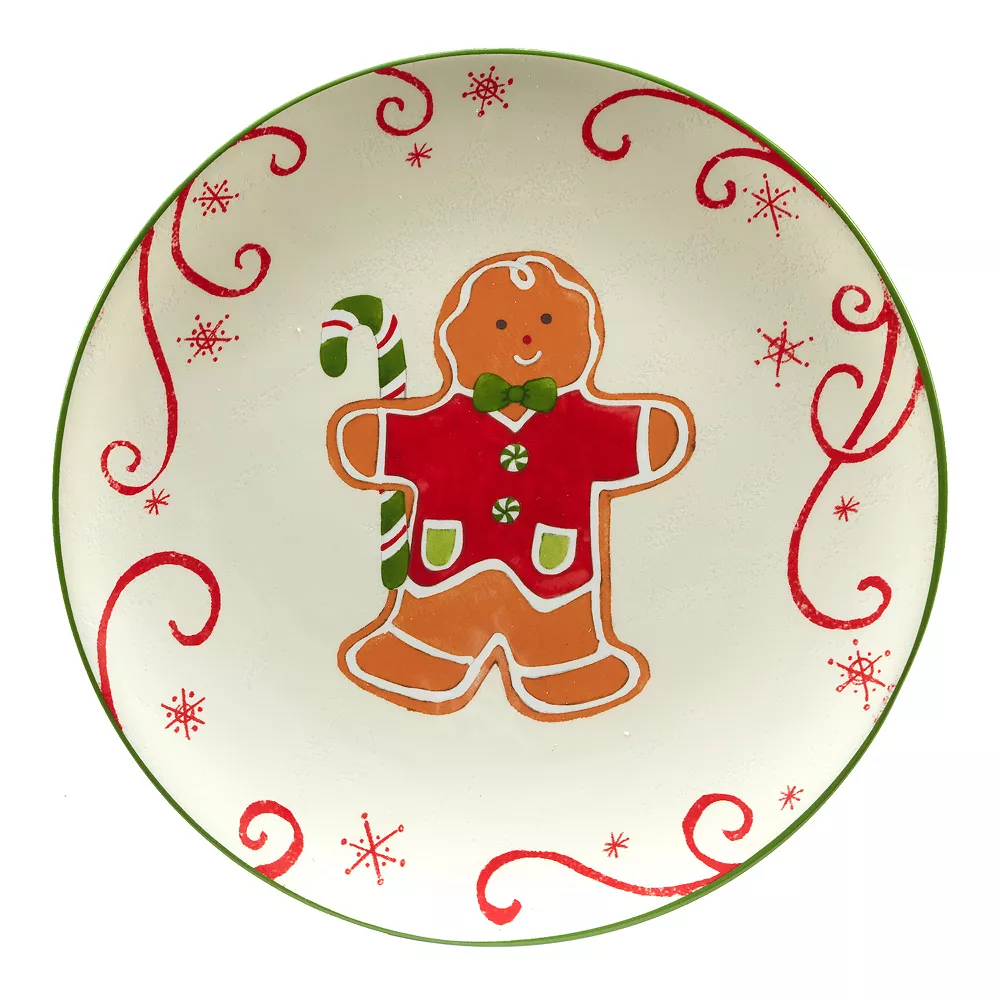 Certified International Holiday Magic Gingerbread 4-pc. Dessert Set 4 Certified International Holiday Magic Gingerbread 4-pc. Dessert Set - Image 4
