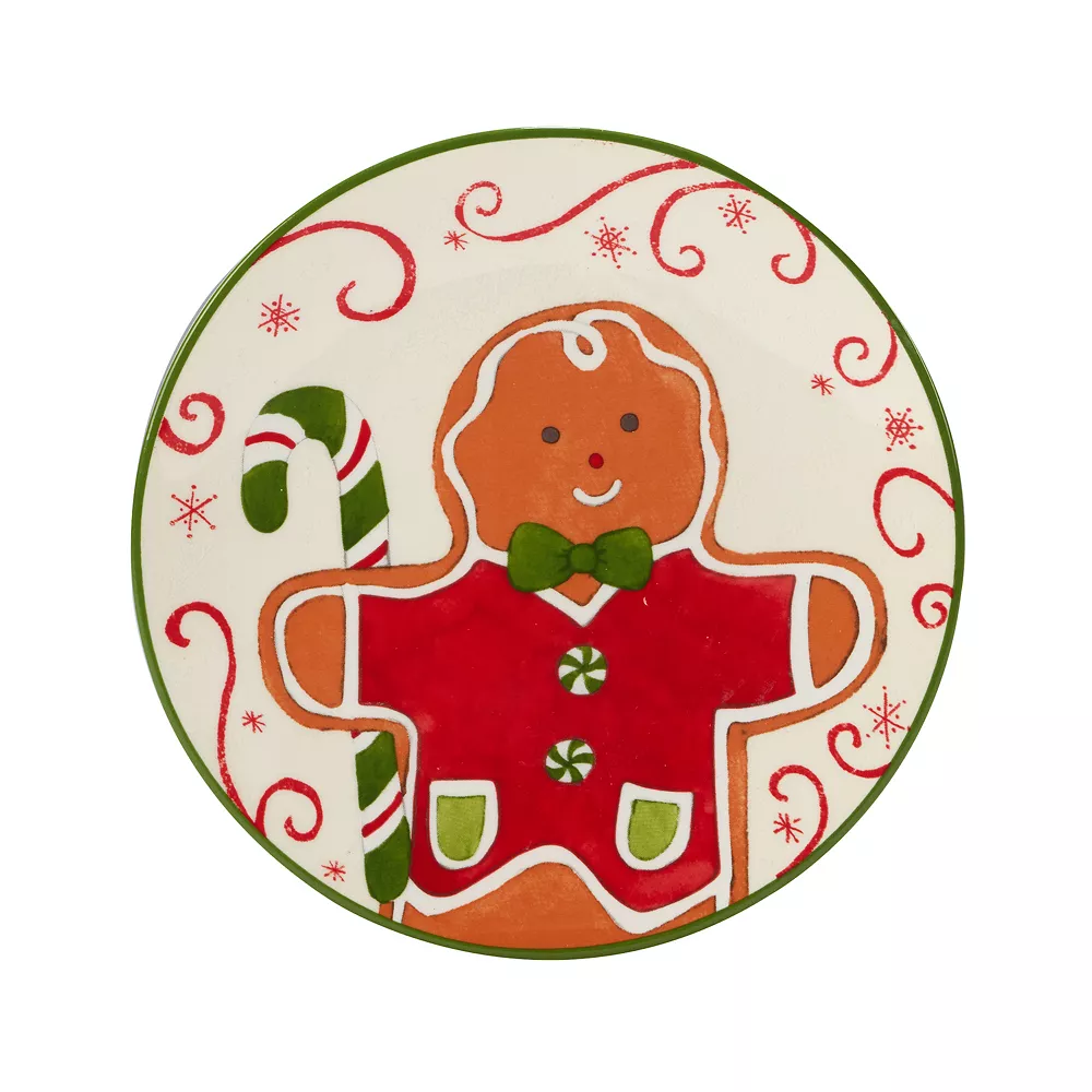 Certified International Holiday Magic Gingerbread 4-pc. Canape Plate Set 5 Certified International Holiday Magic Gingerbread 4-pc. Canape Plate Set - Image 5