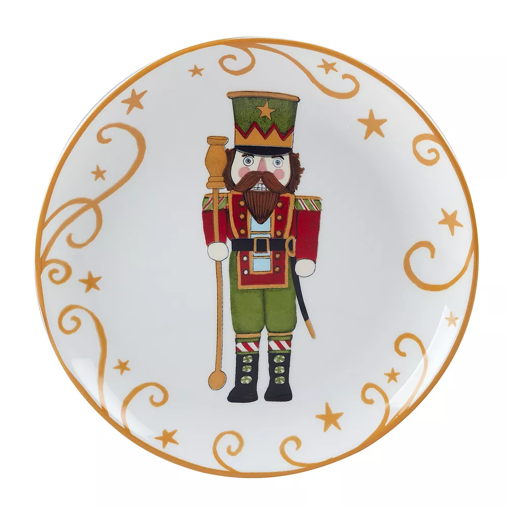 Certified International Holiday Magic Nutcracker 4-pc. Dessert Plate Set 2 Certified International Holiday Magic Nutcracker 4-pc. Dessert Plate Set - Image 2