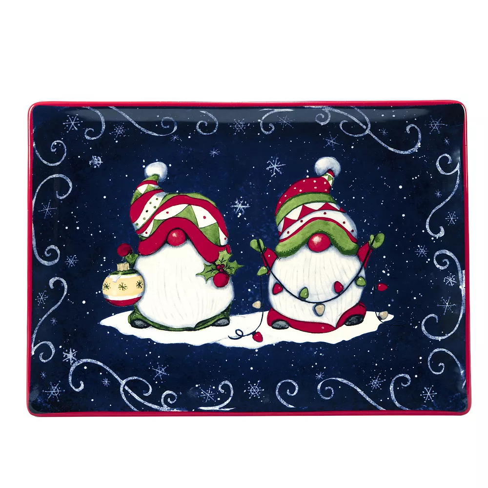 Certified International Holiday Magic Gnomes Serving Platter 1 Certified International Holiday Magic Gnomes Serving Platter