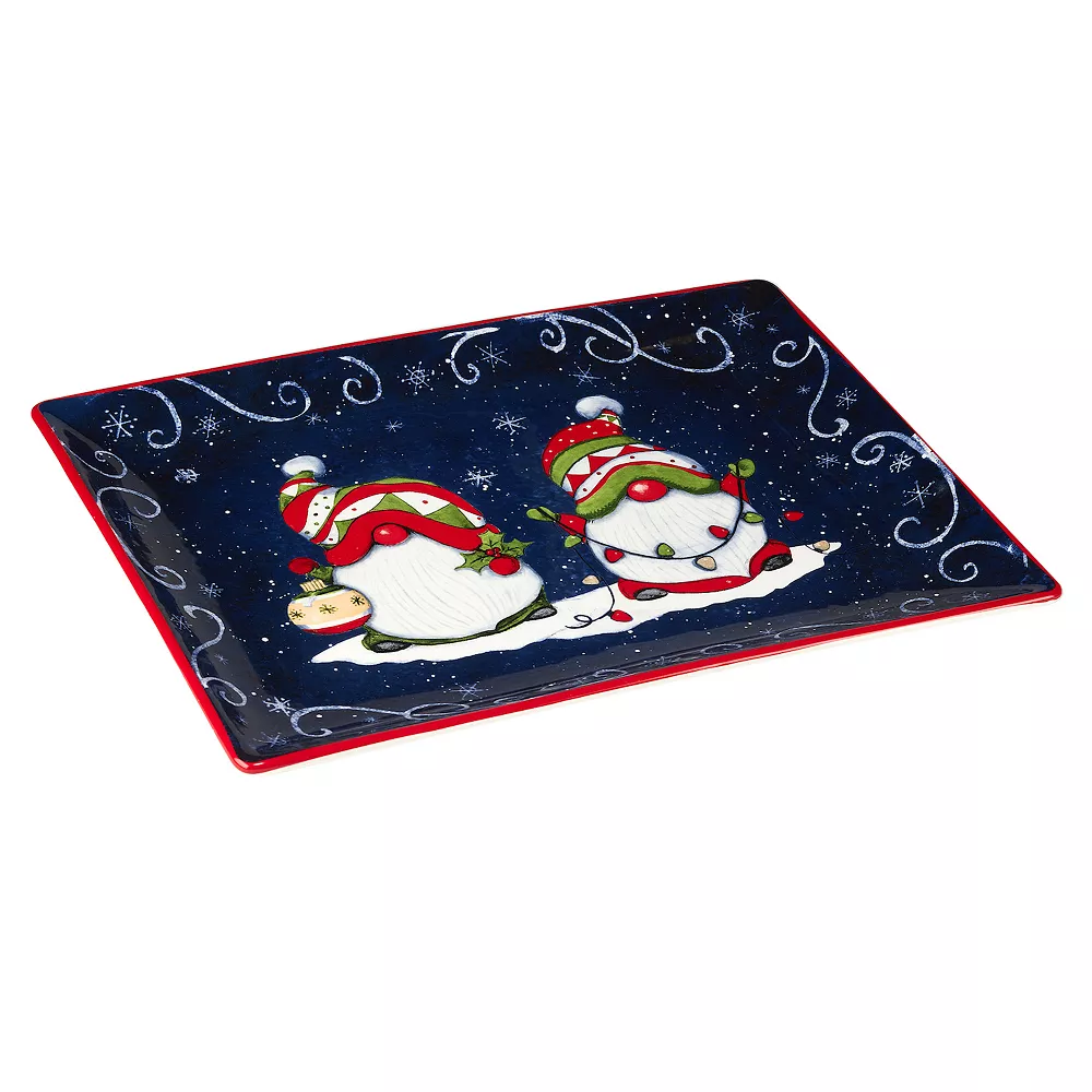 Certified International Holiday Magic Gnomes Serving Platter 2 Certified International Holiday Magic Gnomes Serving Platter - Image 2