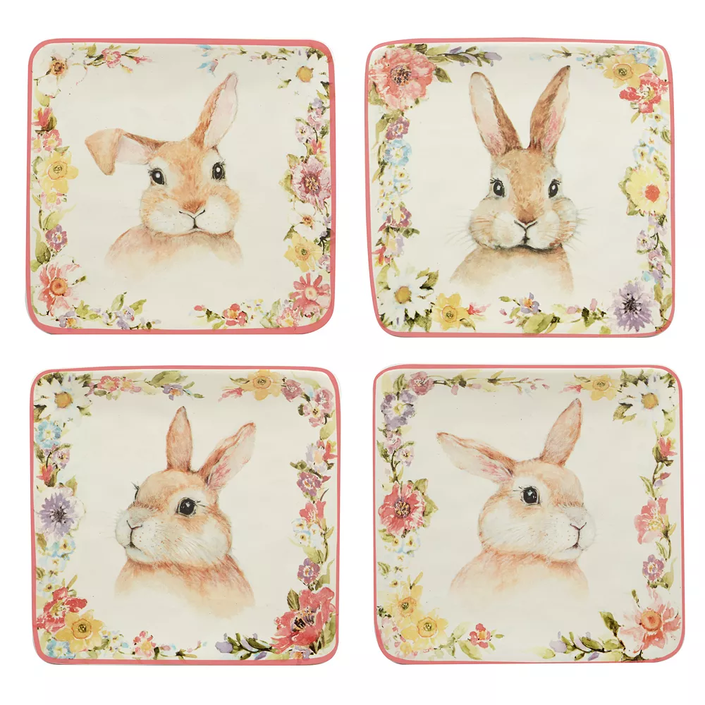 Certified International Easter Garden 4-pc. Canape Plate Set 1 Certified International Easter Garden 4-pc. Canape Plate Set