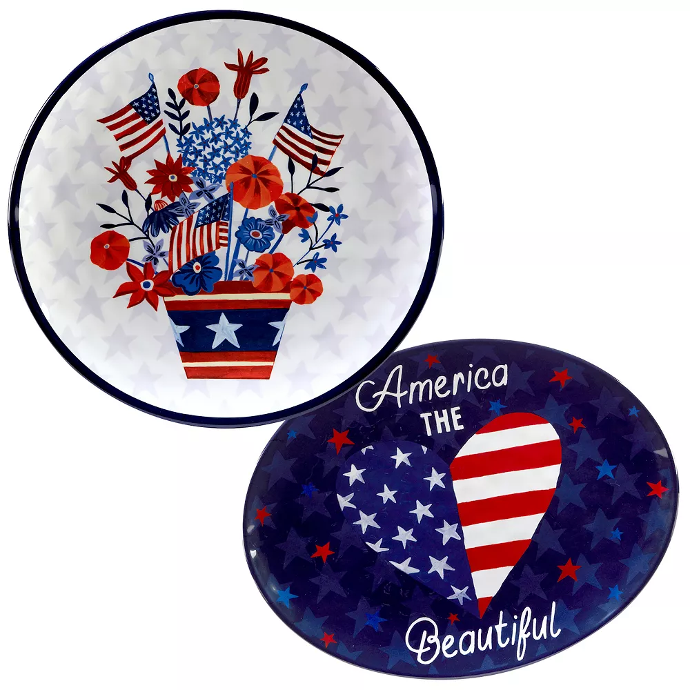 Certified International Stars & Stripe 2-pc. Platter Set 1 Certified International Stars & Stripe 2-pc. Platter Set
