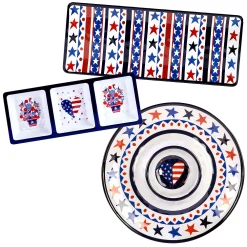 Certified International Stars & Stripe 3-pc. Hostess Set