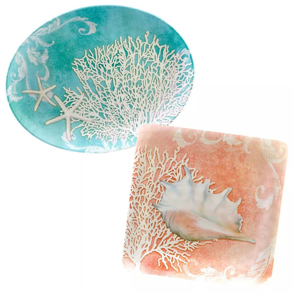 Certified International Inspired Coast 2-pc. Platter Set 1 Certified International Inspired Coast 2-pc. Platter Set
