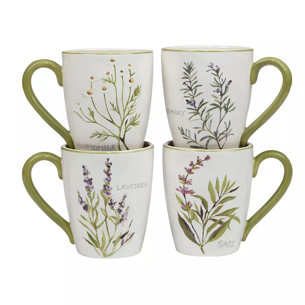Certified International Fresh Herbs 4-pc. Mug Set 1 Certified International Fresh Herbs 4-pc. Mug Set