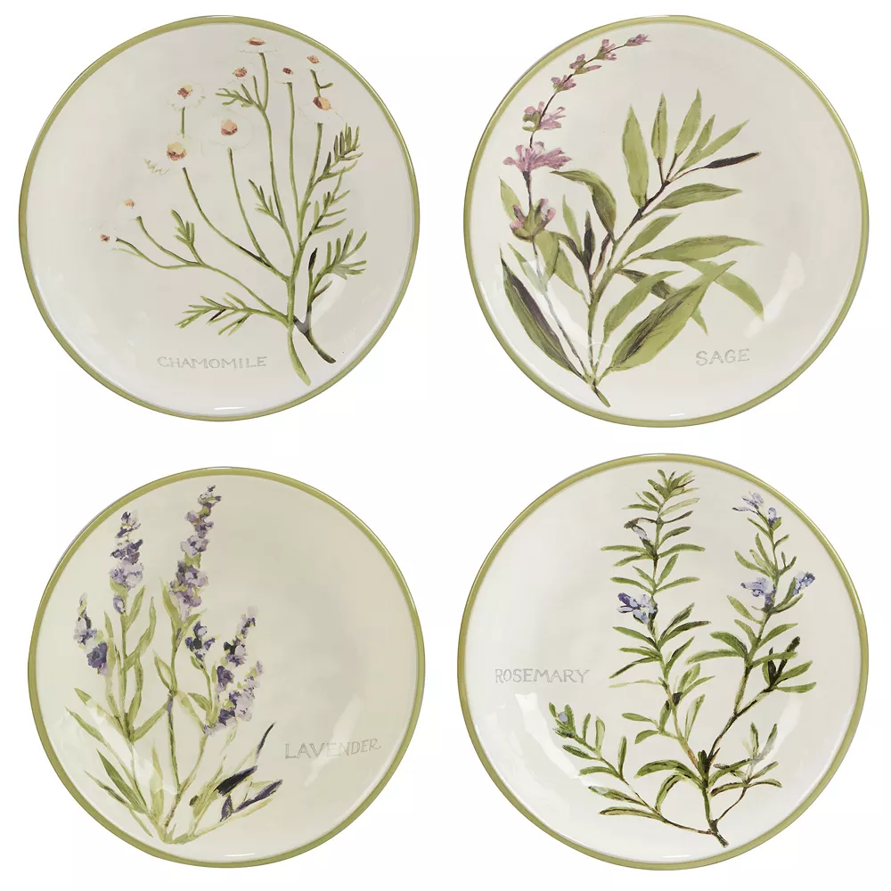 Certified International Fresh Herbs 4-pc. Soup Bowl Set 1 Certified International Fresh Herbs 4-pc. Soup Bowl Set