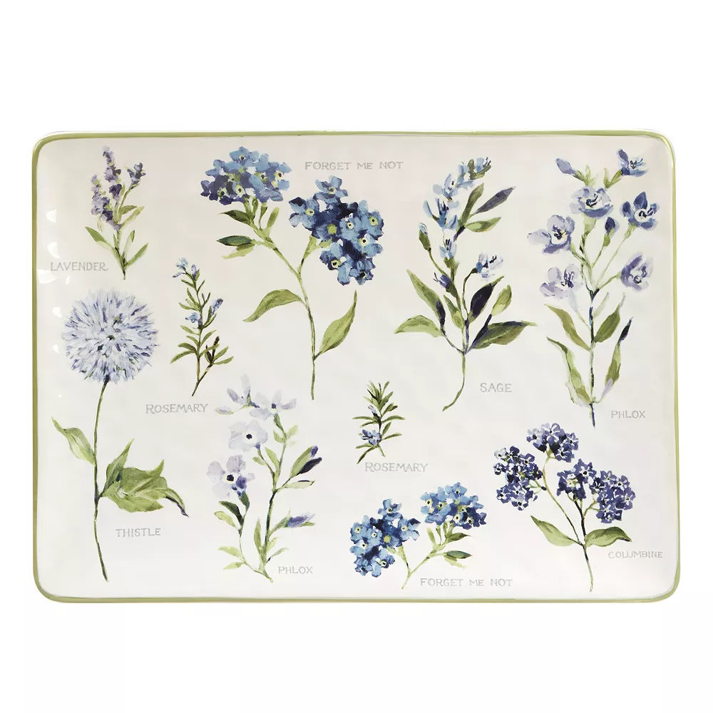 Certified International Fresh Herbs Rectangle Platter 1 Certified International Fresh Herbs Rectangle Platter
