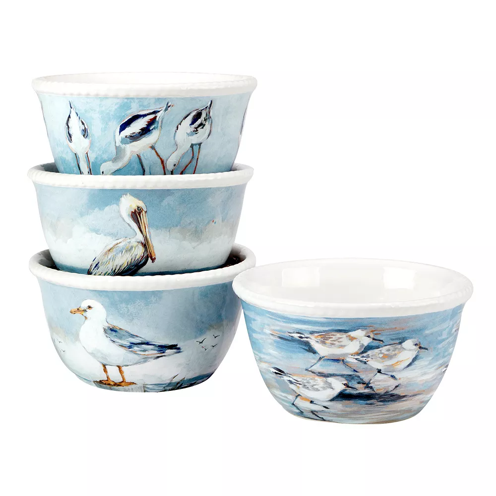 Certified International Shorebirds 4-pc. Ice Cream Bowl Set 1 Certified International Shorebirds 4-pc. Ice Cream Bowl Set