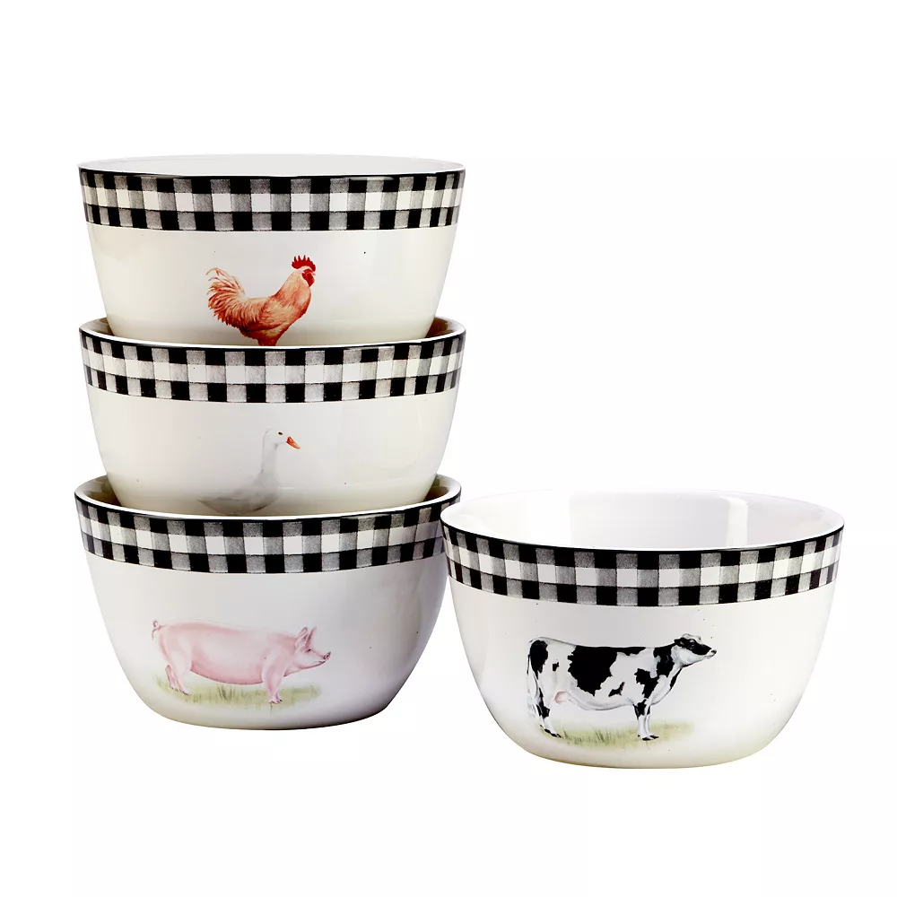 Certified International On The Farm 4-pc. Ice Cream Bowl Set 1 Certified International On The Farm 4-pc. Ice Cream Bowl Set