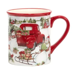 Certified International Red Truck Snowman 4-pc. Mug Set 6 Certified International Red Truck Snowman 4-pc. Mug Set -Certified international Sales 5829252 ALT2
