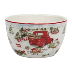 Certified International Red Truck Snowman 4-pc. Ice Cream Bowl Set -Certified international Sales 5829254 ALT2