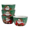 Certified International Christmas Lodge Santa 4-pc. Ice Cream Bowl Set