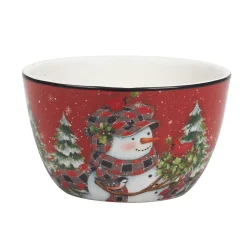 Certified International Christmas Lodge Snowman 4-pc. Ice Cream Bowl Set -Certified international Sales 5829307 ALT2