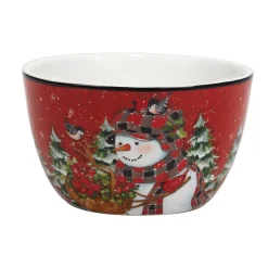 Certified International Christmas Lodge Snowman 4-pc. Ice Cream Bowl Set -Certified international Sales 5829307 ALT3