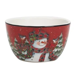 Certified International Christmas Lodge Snowman 4-pc. Ice Cream Bowl Set -Certified international Sales 5829307 ALT4